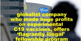 RAcIST PFIZER accused of offering ‘flagrantly illegal’ fellowship program