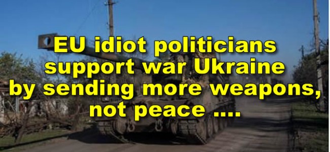 Idiot  Josep Borrell:  “We stand with Ukraine with Additional military support from the EU”