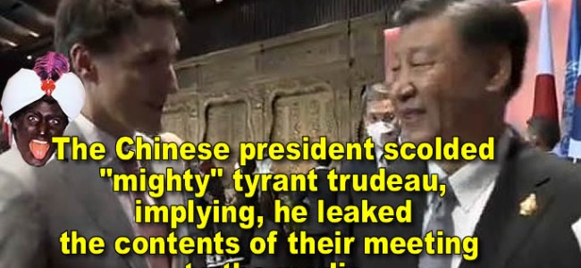 Mighty Xi roasts canadian tyrant, black faced crime minister at G20