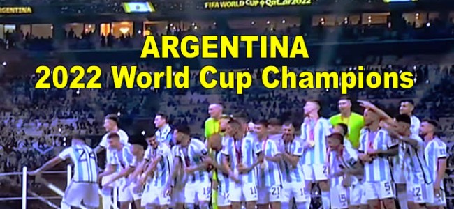Argentina wins 2022 World Futbol / Soccer Cup in Qatar