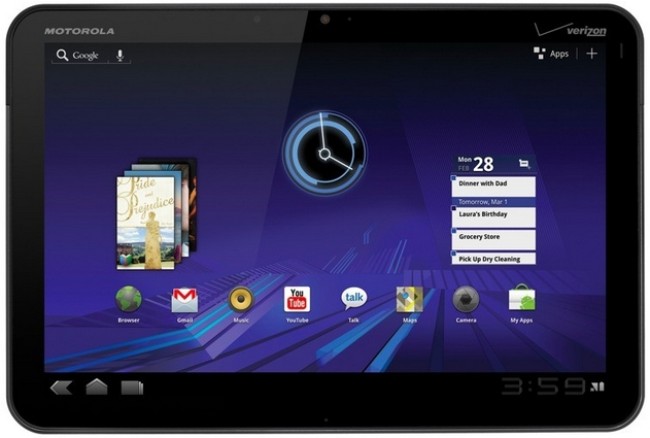 iPad 2 against Motorola Xoom
