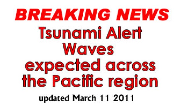 Tsunami Alert across the Pacific