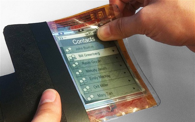 Flexible smartphone made of electronic paper