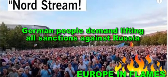 ENERGY CRISIS: German people demand lifting all sanctions against Russia