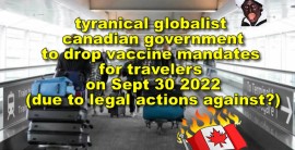 Tyrant criminal trudeau and globalist canadian government To Drop Vaccine Requirement after  years