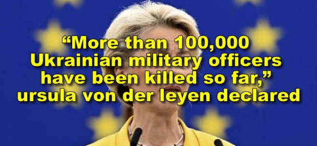eu chief’s assessment of Ukrainian casualties deleted – “let’s hide all”