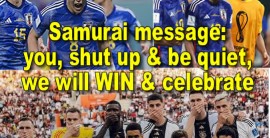 germany protests FIFA armband ban and after that being lectured by Japanese masters