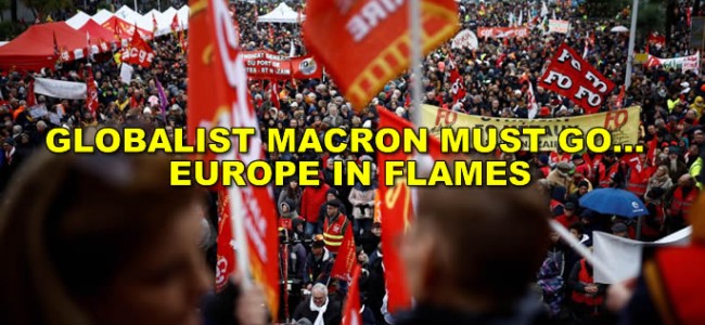 Huge demonstrations in Lyon France yesterday (Europe in flames)