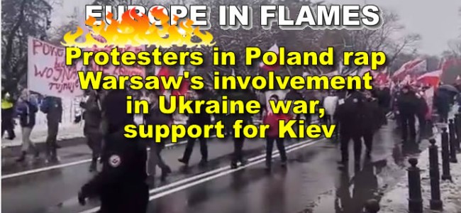 Protesters in Poland rap Warsaw’s involvement in Ukraine war, support for Kiev