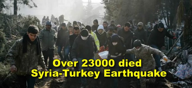 Syria, Turkey Earthquake Death Toll over 23,000 Amid Struggle to Get Aid to Quake’s Victims